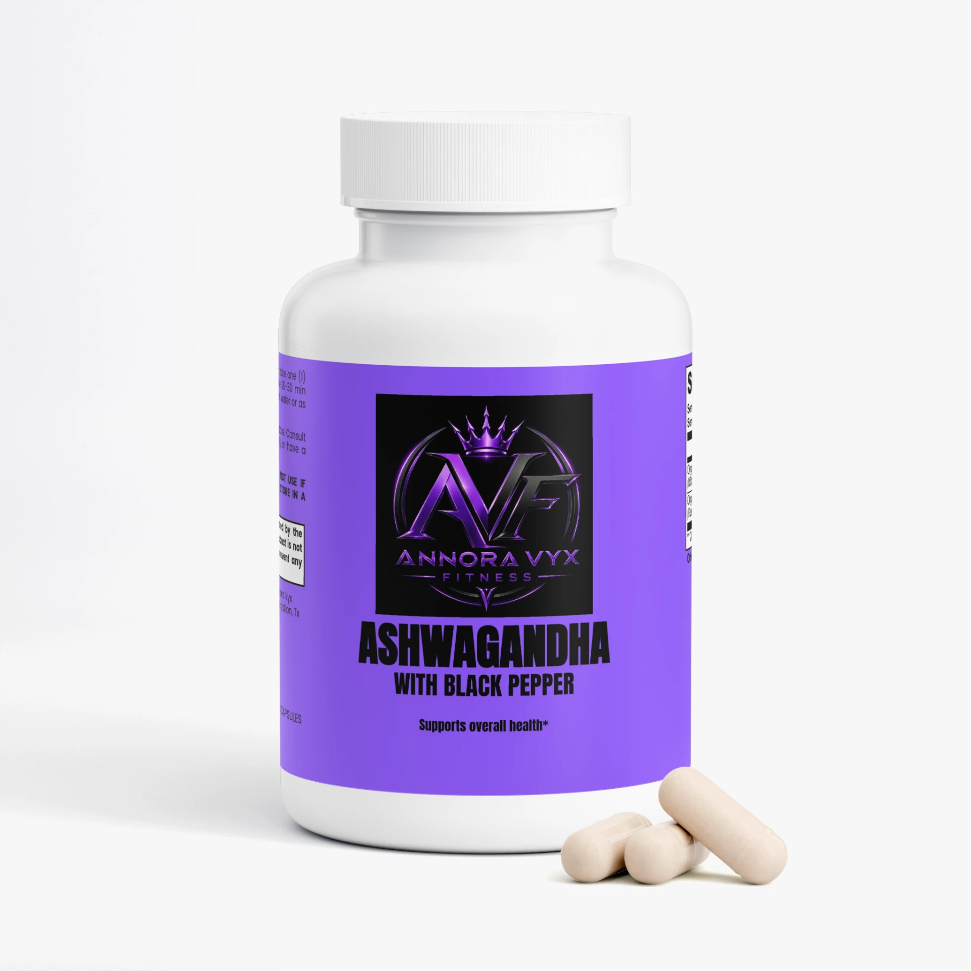 Ashwagandha Capsules supplement bottle